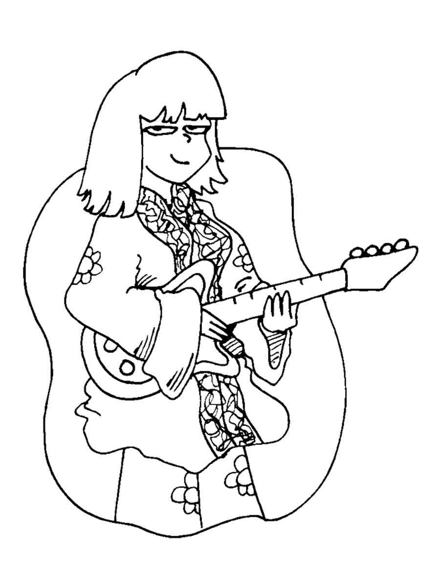 Rockstar coloring pages
