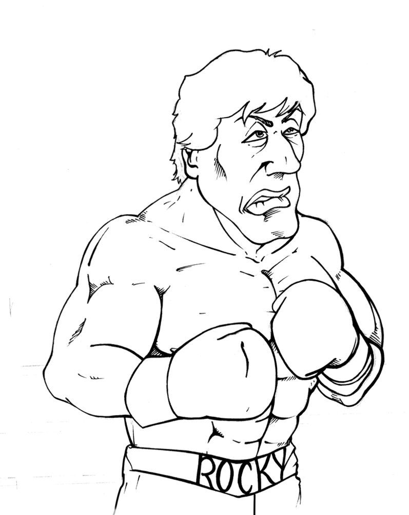 Rocky coloring pages for favors rocky balboa rocky balboa