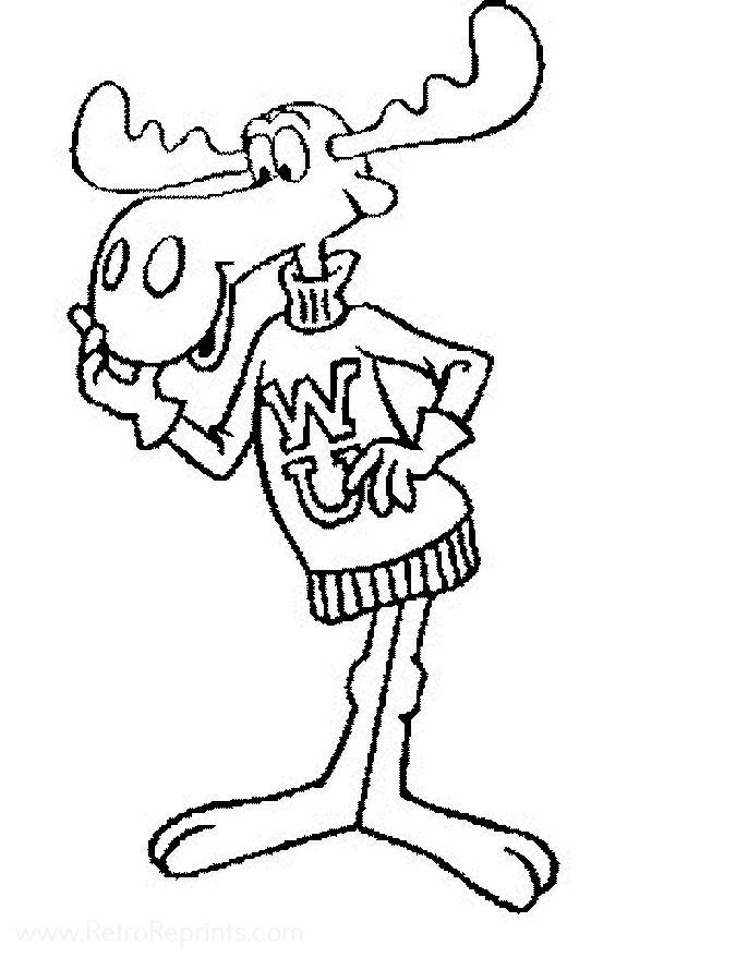 Rocky and bullwinkle coloring pages coloring books at retro reprints