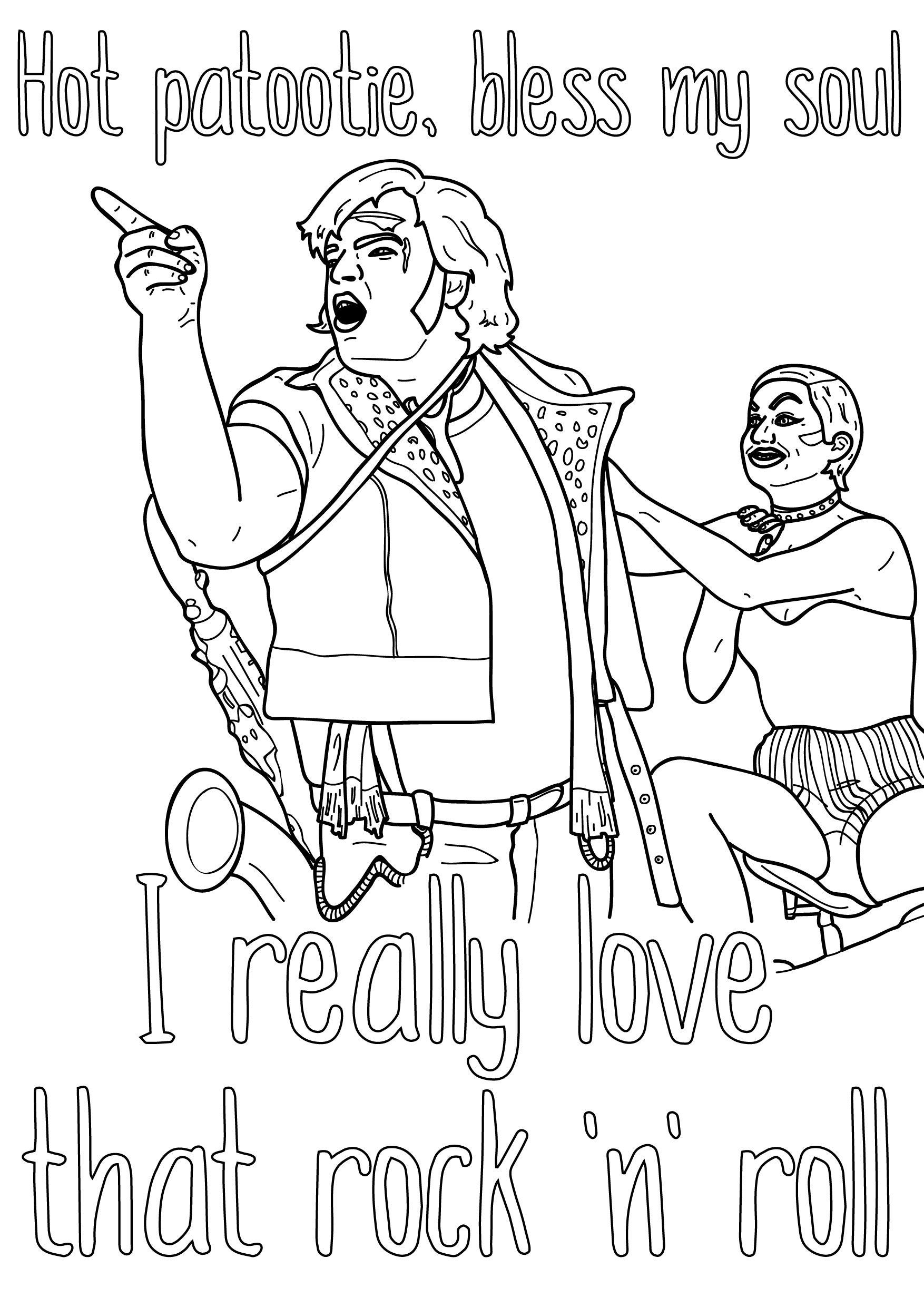 Rocky horror picture show colouring book digital copy