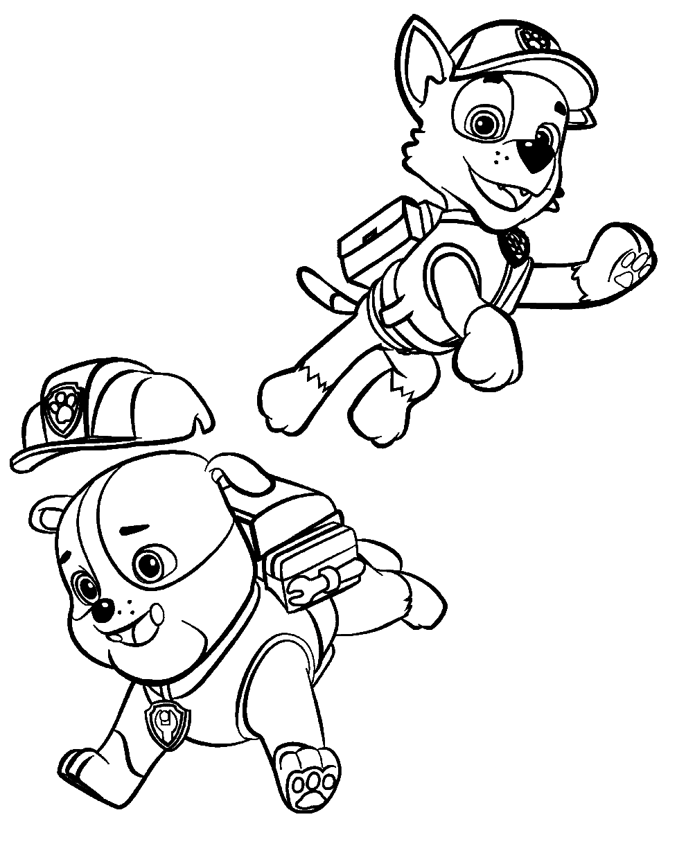 Rocky paw patrol coloring pages printable for free download