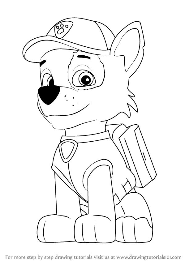 Learn how to draw rocky from paw patrol paw patrol step by step drawing tutorials paw patrol coloring pages paw patrol coloring paw patrol rocky