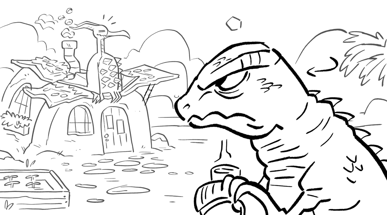 Quaz â still storyboarding on the rodan short so far so