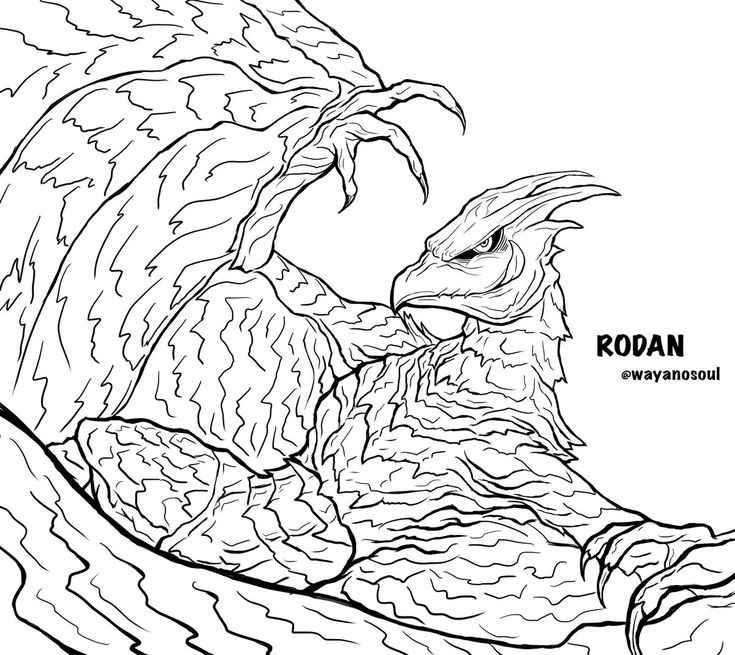 Pin by ray tiro on kaijus character sketch rodan godzilla