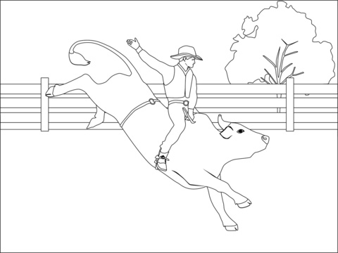 Rodeo coloring page free printable coloring pages