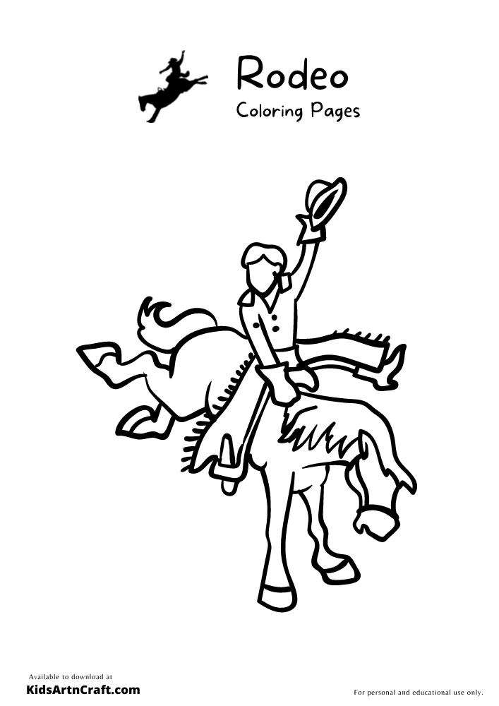 Rodeo coloring pages for kids â free printables