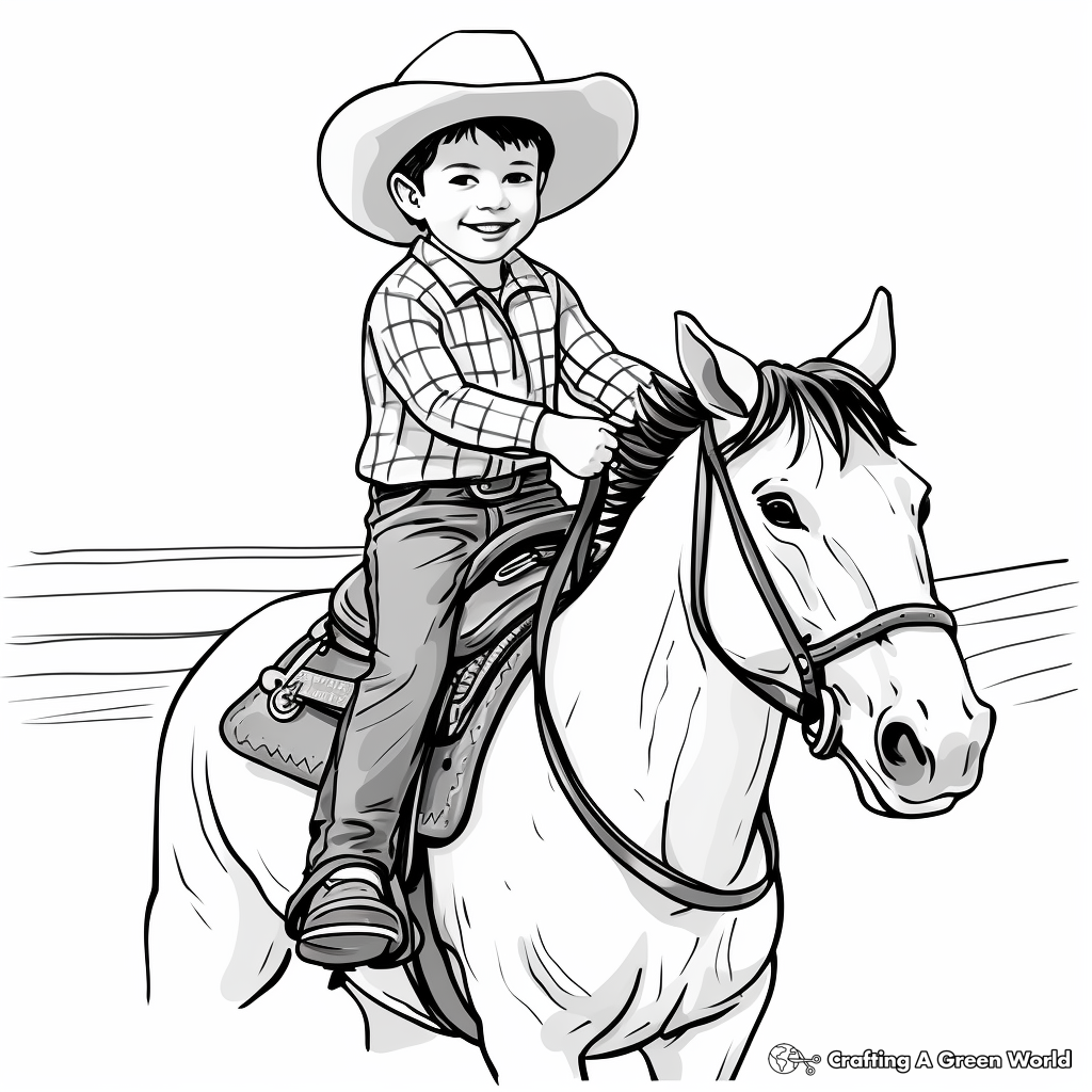 Bull riding coloring pages
