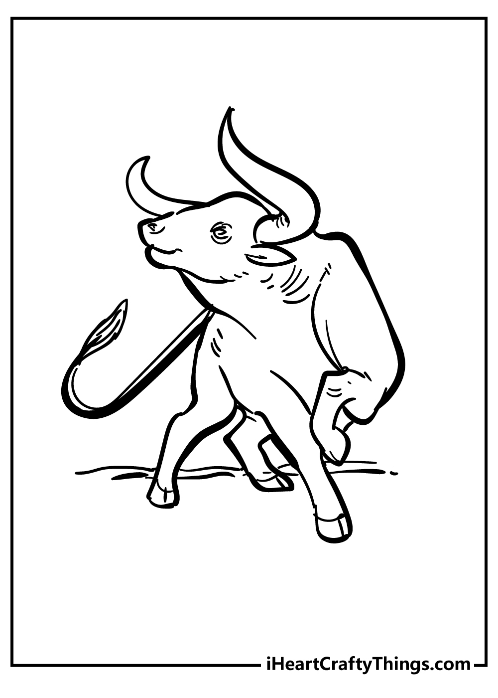 Bull coloring pages free printables
