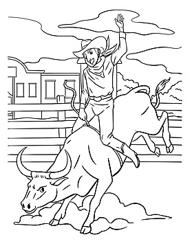 Coloring page for kids cowboy riding a horse with saddle vector horse drawing cow drawing cowboy drawing png and vector with transparent background for free download