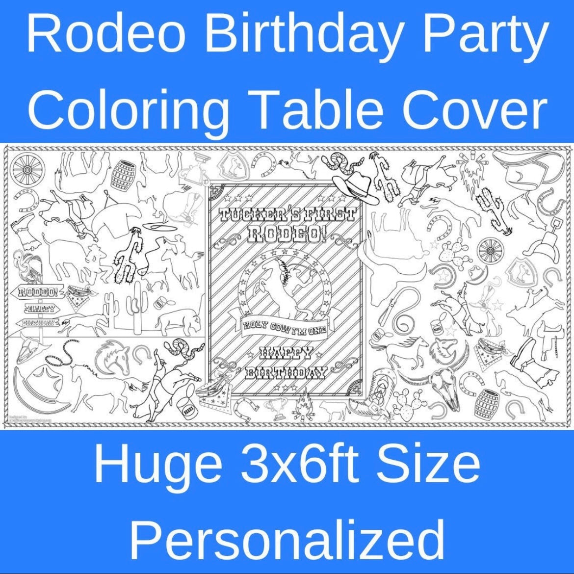 Rodeo coloring tablecloth â creative crayons workshop