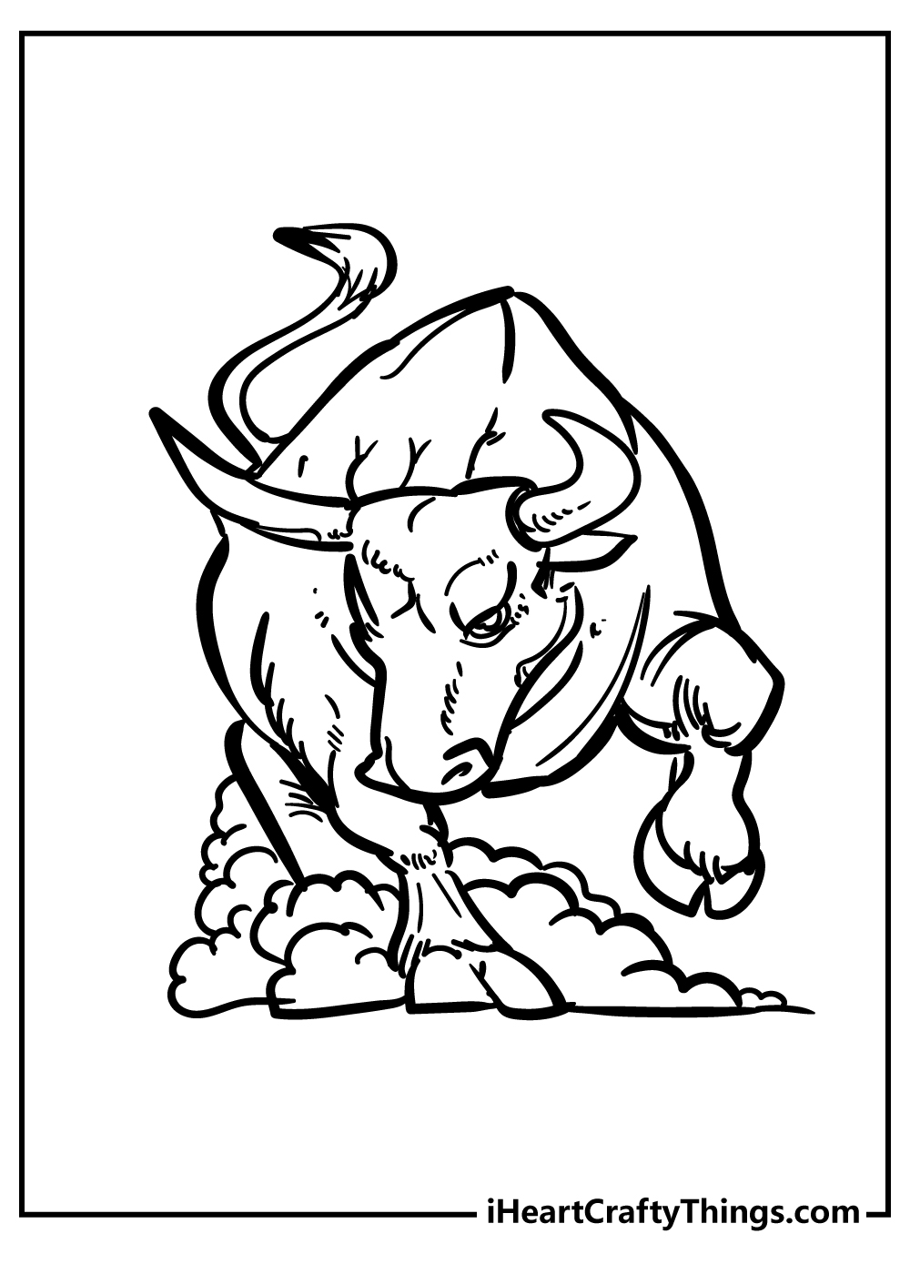 Bull coloring pages free printables