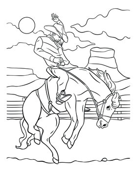 Coloring page cowboy images â browse photos vectors and video