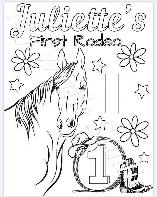My first rodeo activity sheet wittle playground