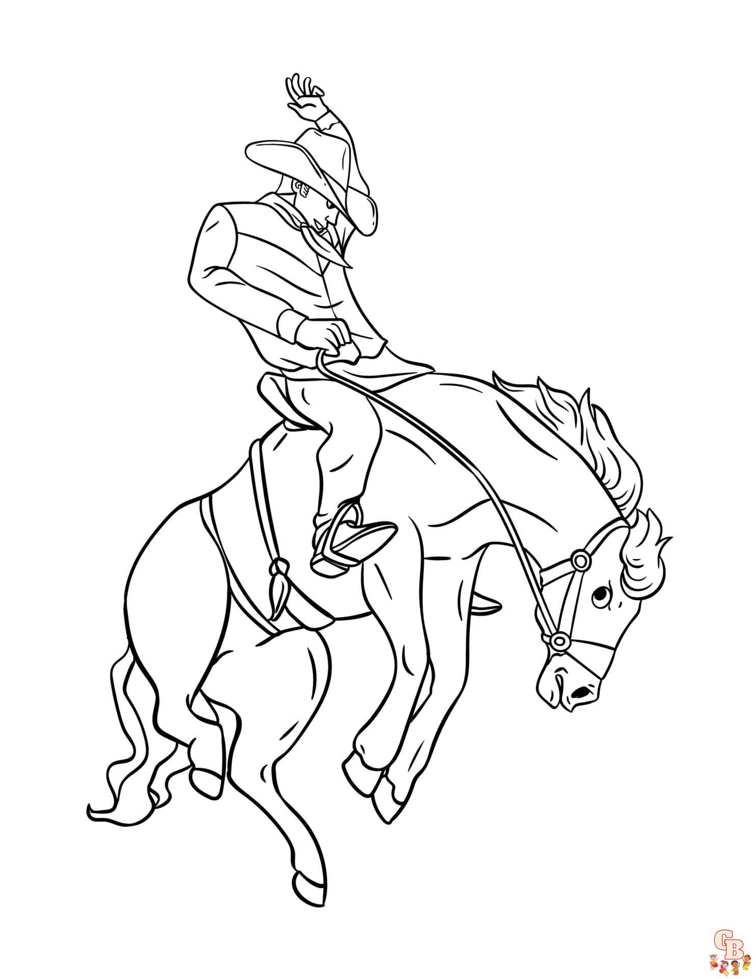Printable rodeo coloring pages free for kids and adults