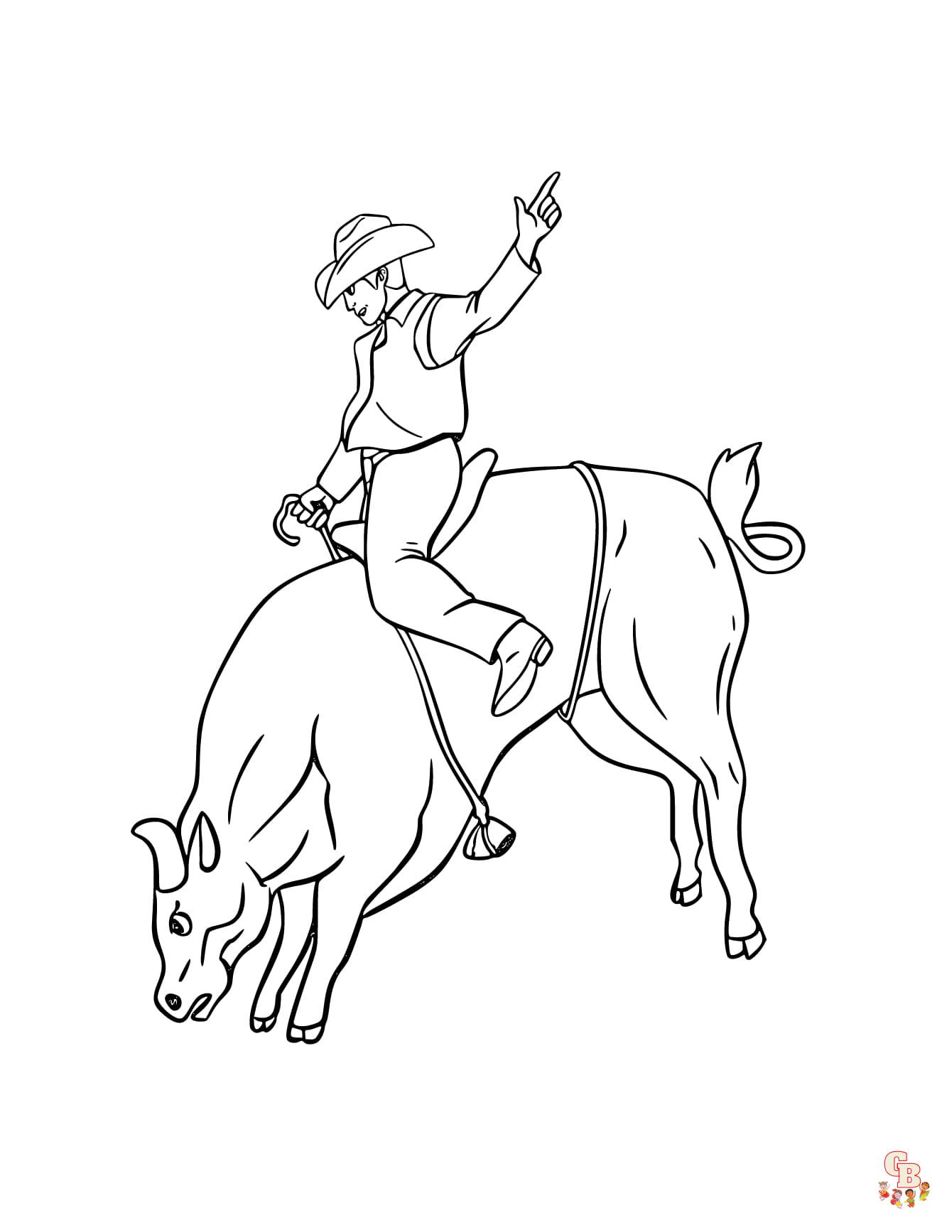 Printable rodeo coloring pages free for kids and adults