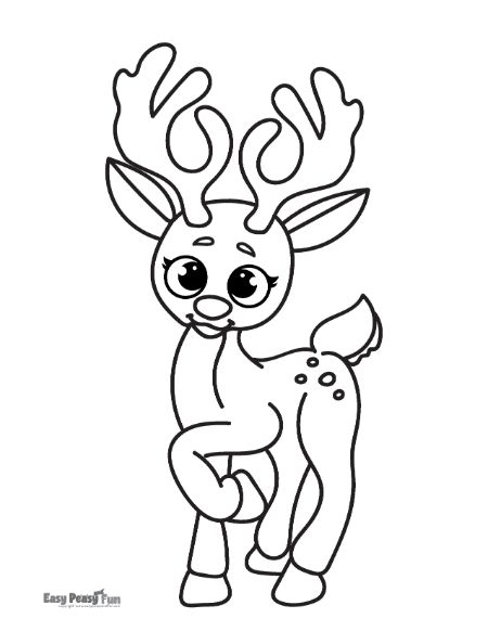 Printable reindeer coloring pages