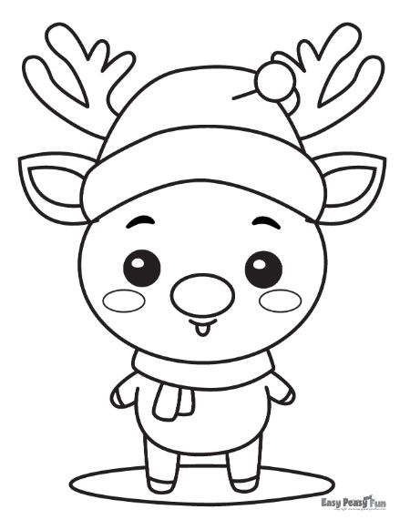 Printable reindeer coloring pages