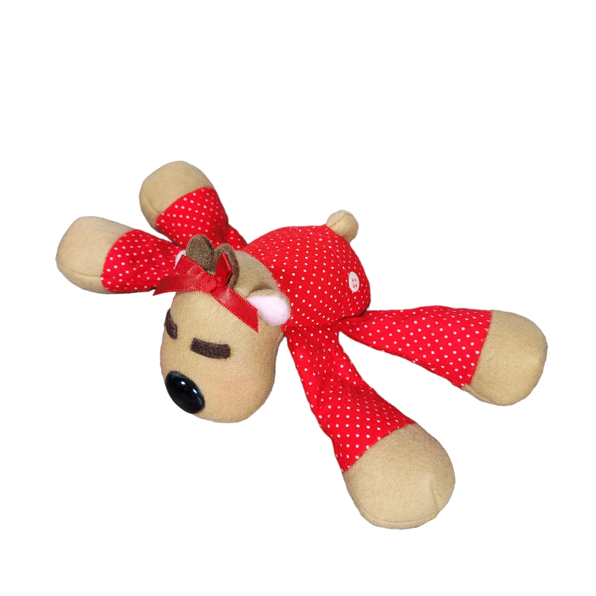 Rodney and friends vintage reindeer plush ramona red pajamas girl hallmark small doll sb