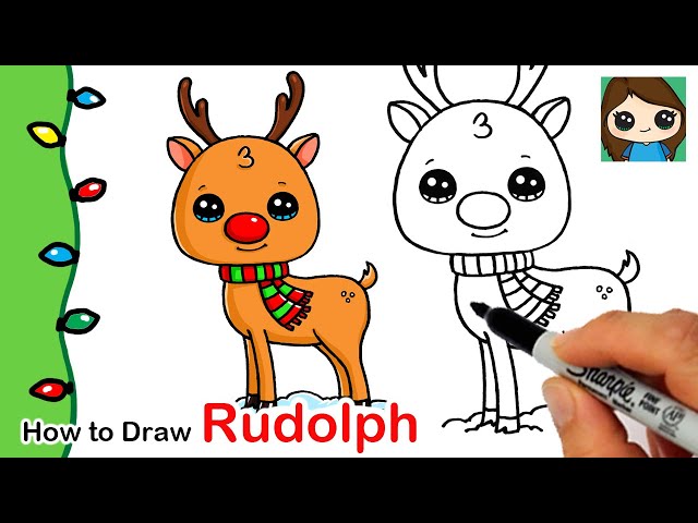 How to draw rudolph christas series