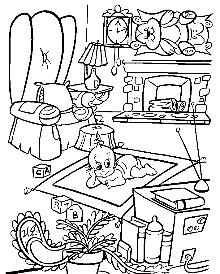 Baby herman from roger rabbit coloring page