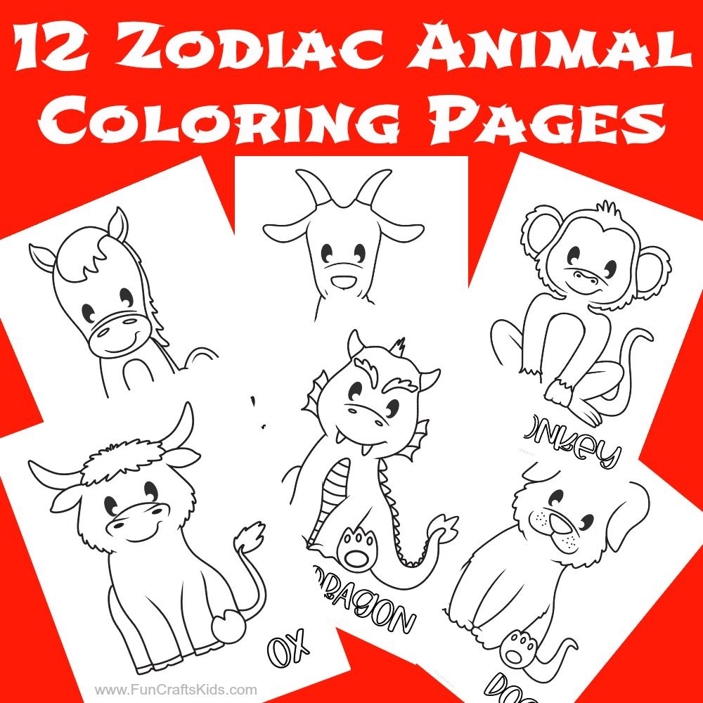 Free printable chinese zodiac coloring pages in chinese new ye crafts coloring pages chinese new ye crafts for kids