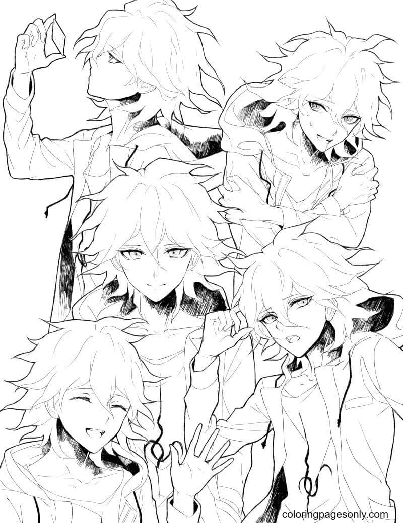 Danganronpa coloring pages printable for free download
