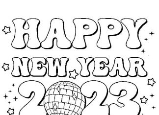 New year coloring pages to print and print online