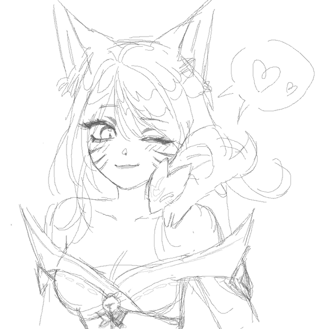 Ahri and aery doodle drawn by me rahrimains