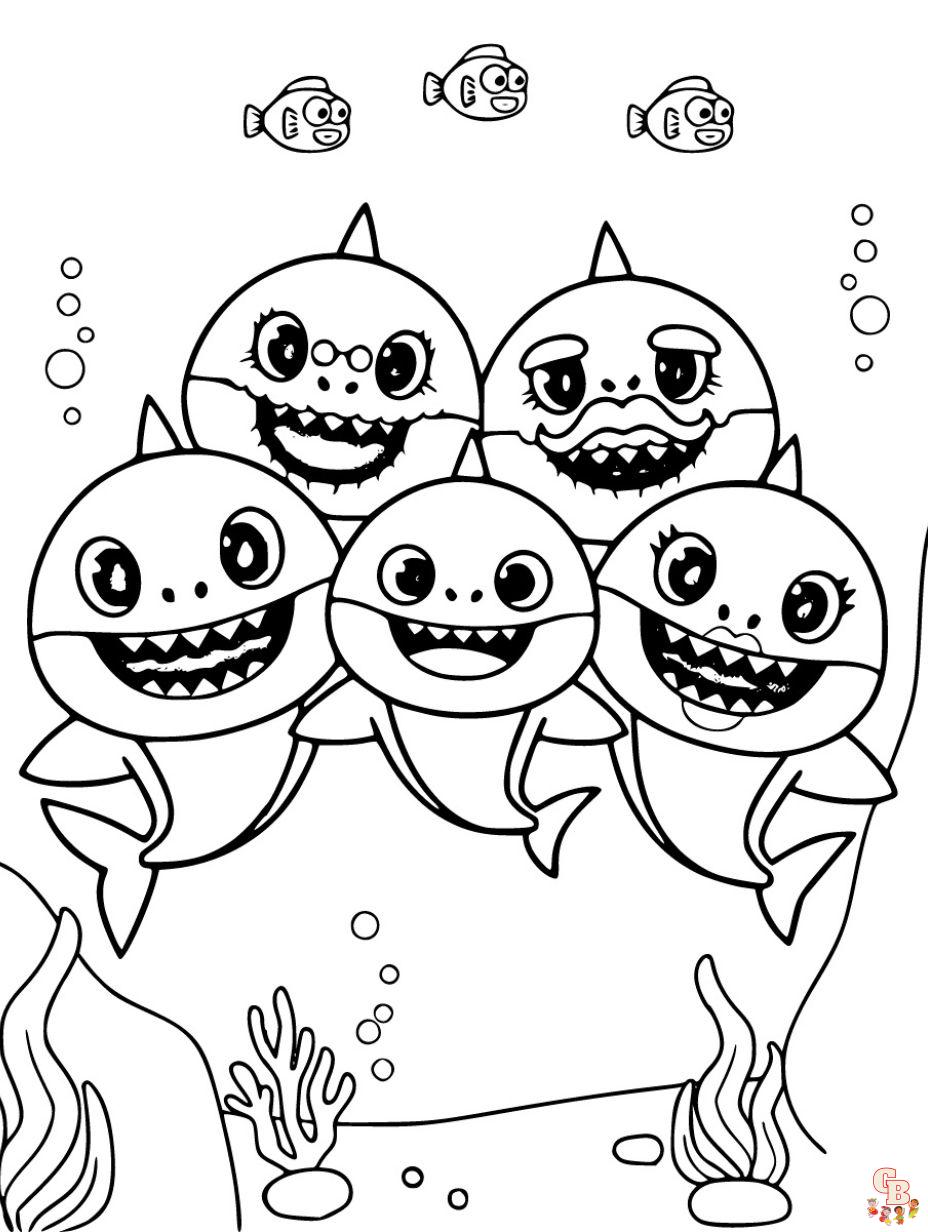 Baby shark mãlarbok