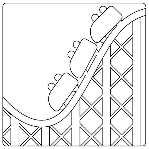 Roller coaster emoji coloring page free printable coloring pages