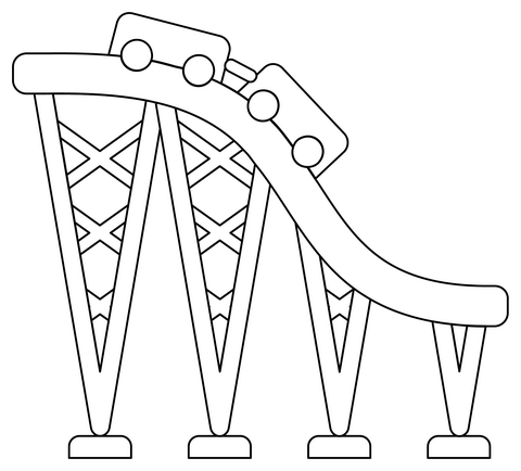 Roller coaster coloring page free printable coloring pages