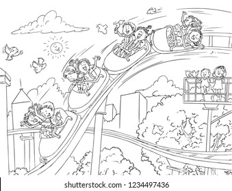Amusement park drawing images stock photos d objects vectors