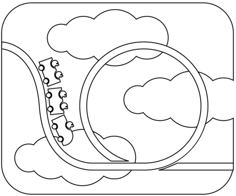 Roller coaster coloring page free printable coloring pages