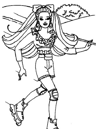Barbie coloring page