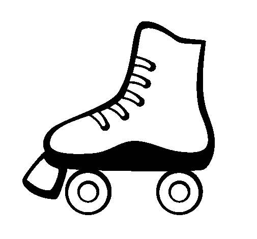 Colored page roller skate painted by roller skate