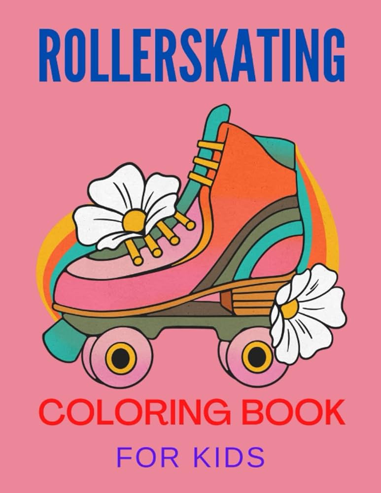 Rollerskating coloring book for kids roller skating coloring pages perfect roller coloring pages for boys girls and kids by publishing house madeleine hattori