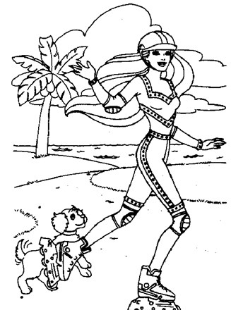 Barbie coloring page
