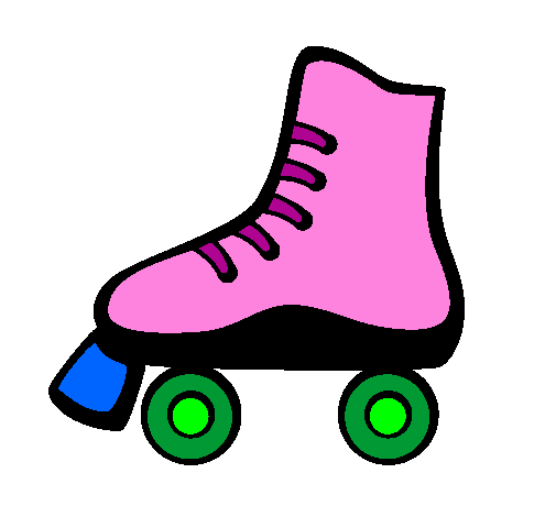 Colored page roller skate painted by martina aufffdos