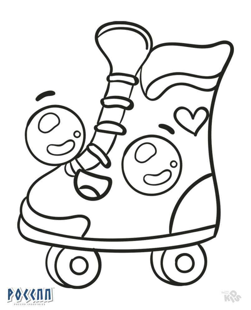 Roller skate kawaii to color lineart by poccnnindustries on
