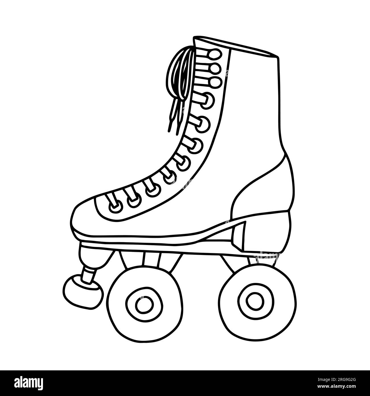 Doodle roller skates stock vector image art