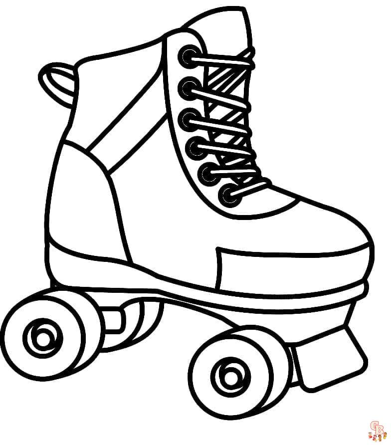 Printable roller skate coloring pages free for kids and adults