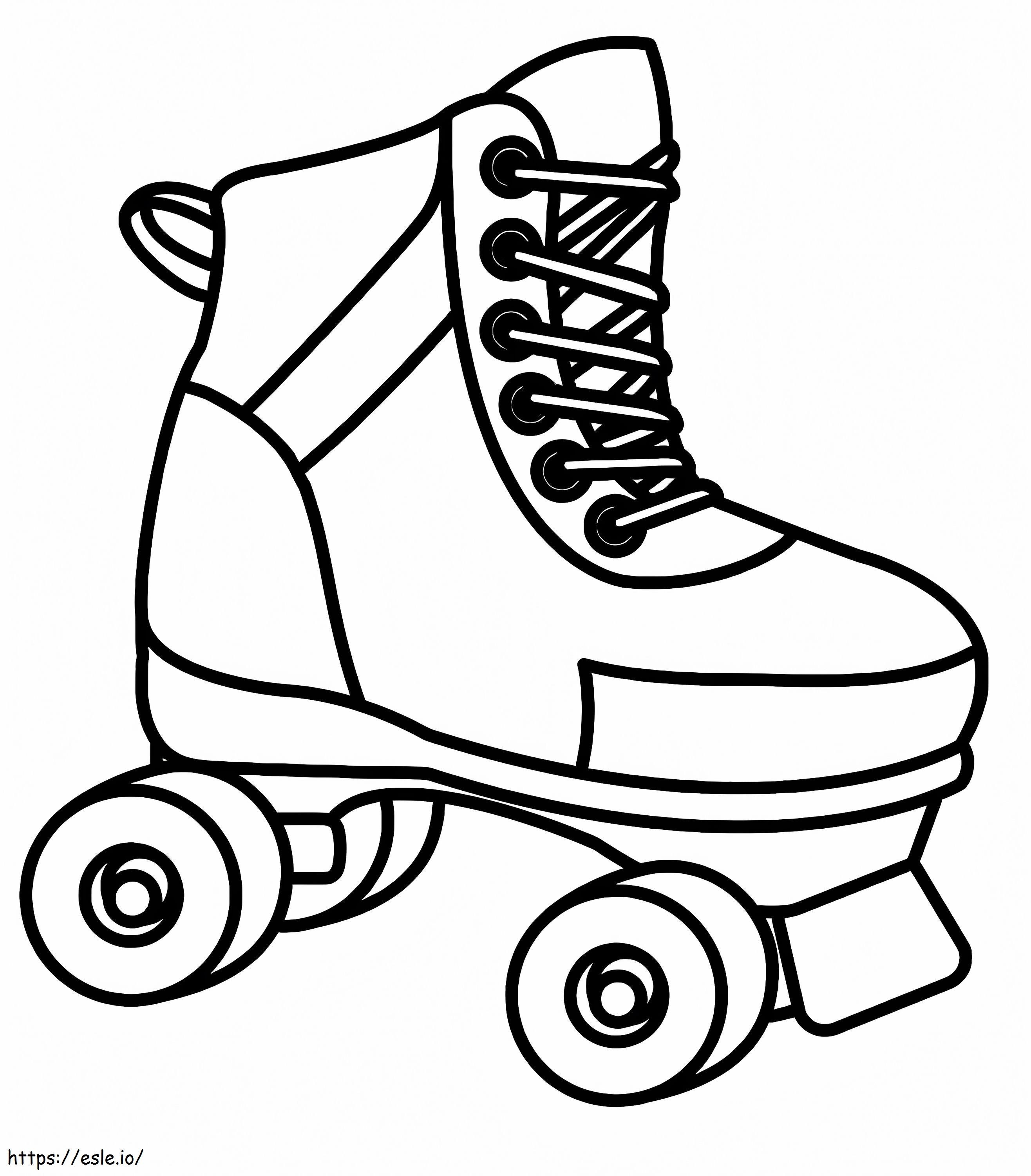 Roller skate free printable coloring page