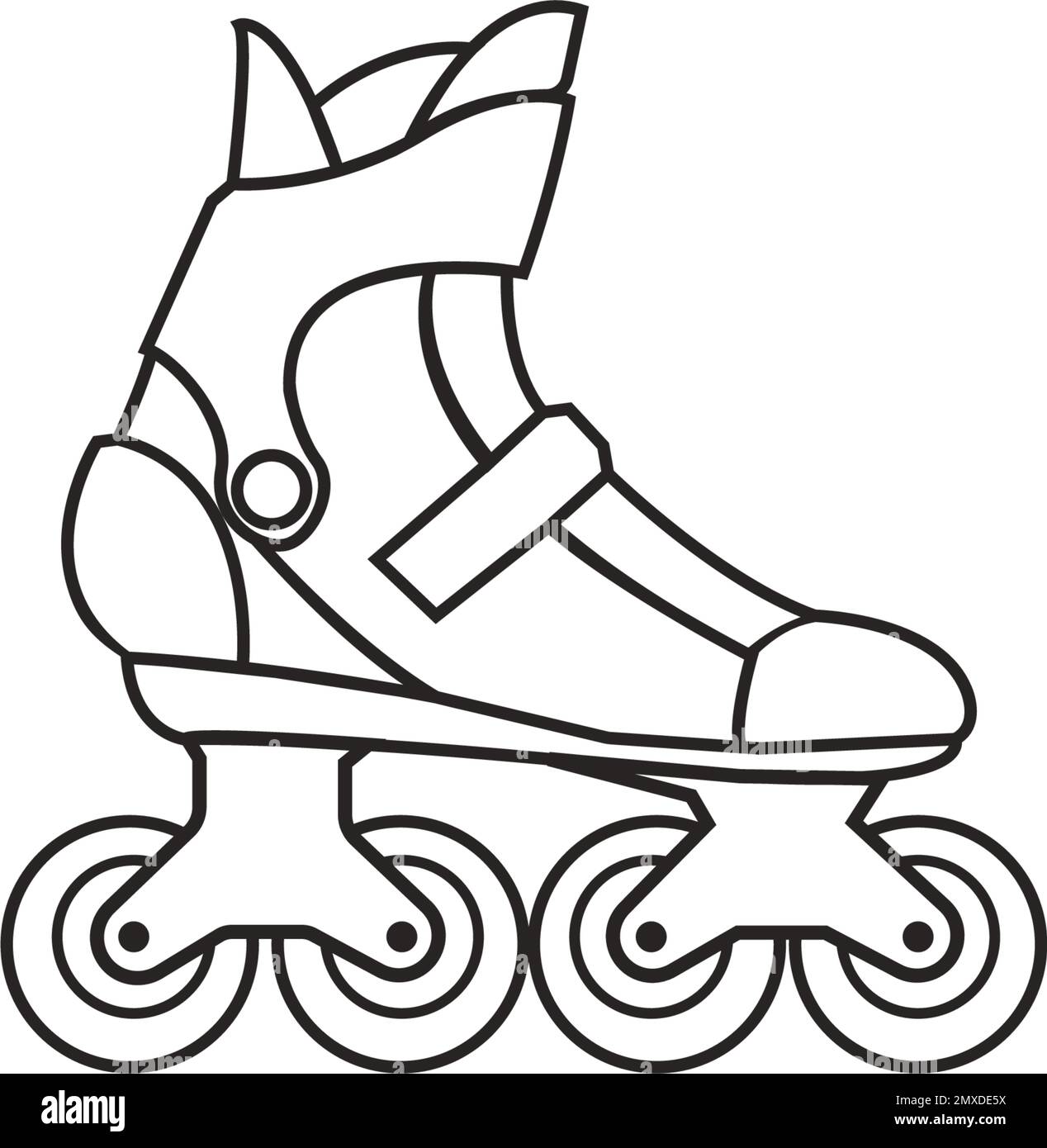 Child roller skating stock vector images