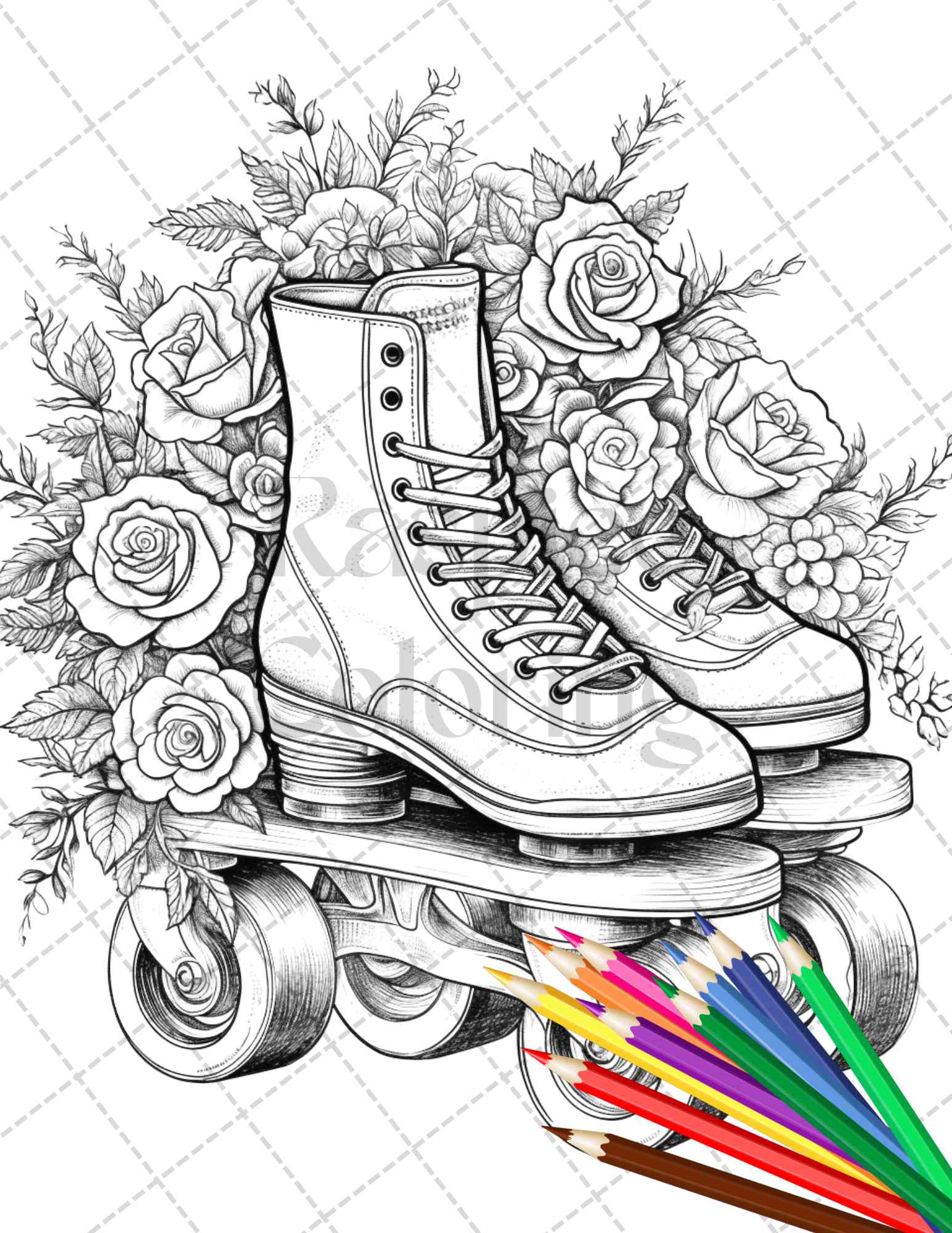 Vintage objects grayscale coloring pages printable for adults pdf â coloring