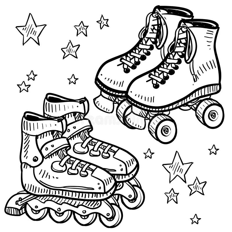 Rollerskates stock illustrations â rollerskates stock illustrations vectors clipart