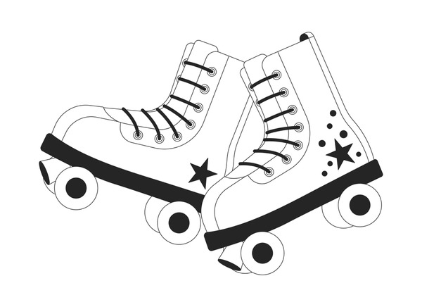 Black roller skates royalty