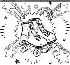 Skate color sheets ideas coloring books coloring pages roller skating party