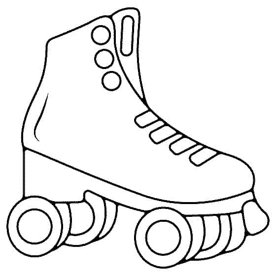 Couple on roller skates coloring page
