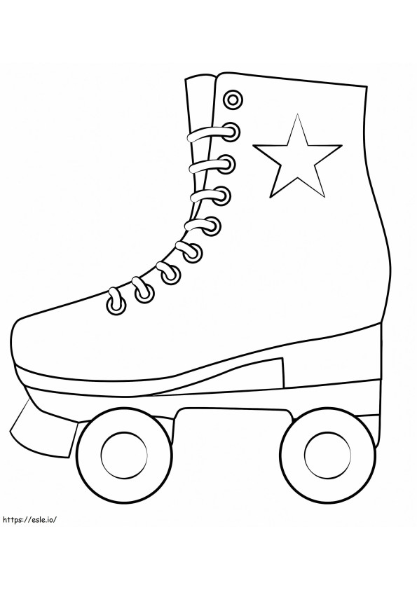 Printable roller skate coloring page