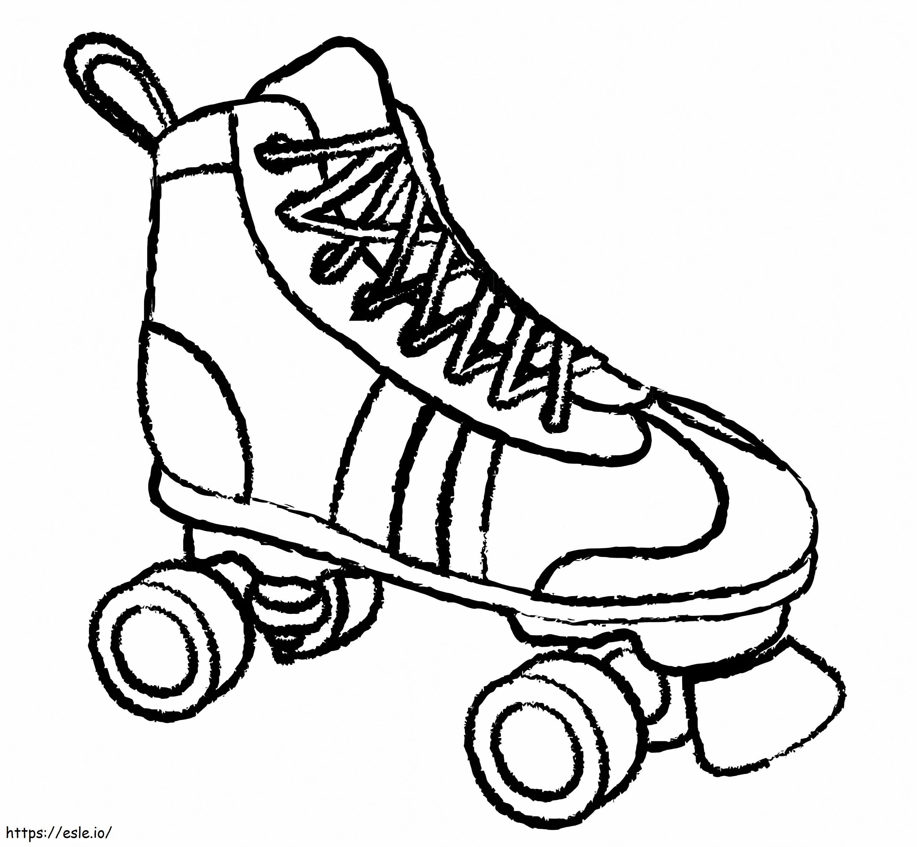Roller skate printable coloring page